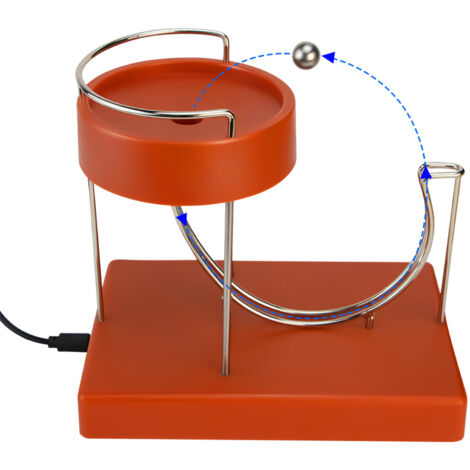 ManoMano Art Kinetische Kunststoff-USB-Version Gelbe Perpetuum Mobile Schreibtischdekoration 150x100x150mm für Entspannung und Bildung