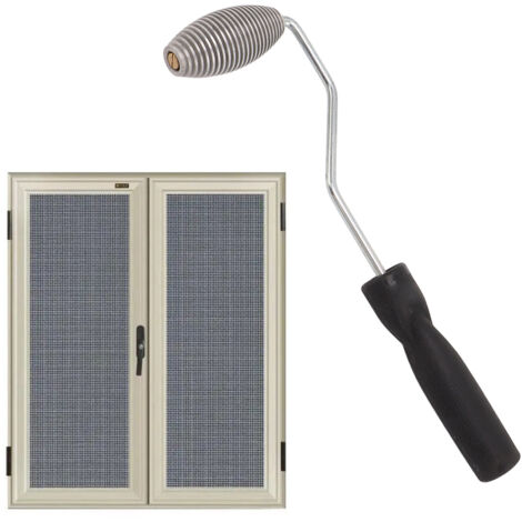 ManoMano Fiberglas-Blasenroller – Aluminiumrolle Typ C mit olivgrünem Kunststoffgriff – Professionelle Blasenentfernung und Laminierung