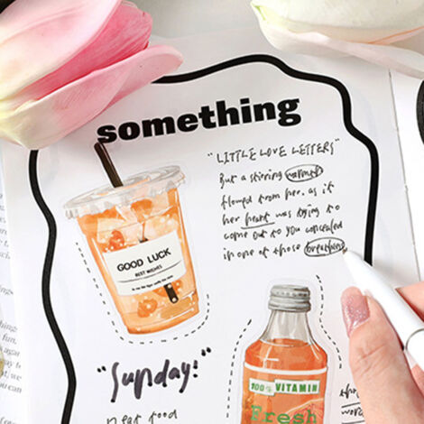 ManoMano Sticker-Set – 10 hochwertige PET-Sticker zum Journaling, für DIY-Dekorationen, kreativ und farbenfroh
