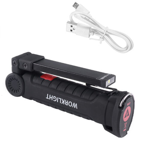 ManoMano Tragbare USB-LED-Arbeitsleuchte, flexibel, COB, Inspektionslampe für den Außenbereich, faltbar, 5 Modi