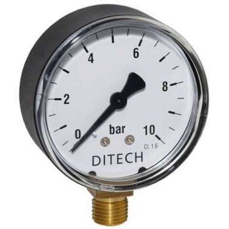 Manometer Anschluss unten 0-10 bar 63mm 1/4''