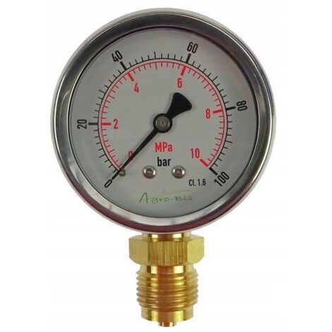 MANOMÈTRE 1/2" 63 mm 0-100 BAR