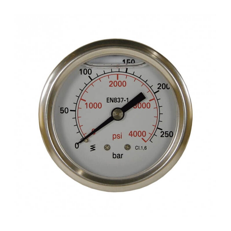 Manometre 160 bar 63mm fixation axiale 1/4