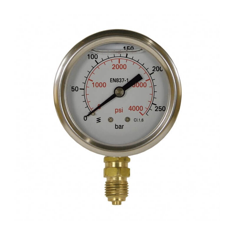Manometre 63mm 0-400 bar fixation vertical 1/4