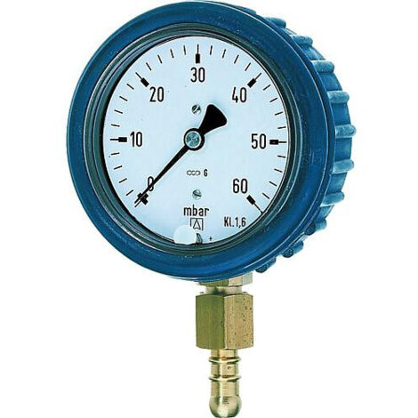 Manomètre 63mm, 0-60mbar 63mm, raccordement 1/4"