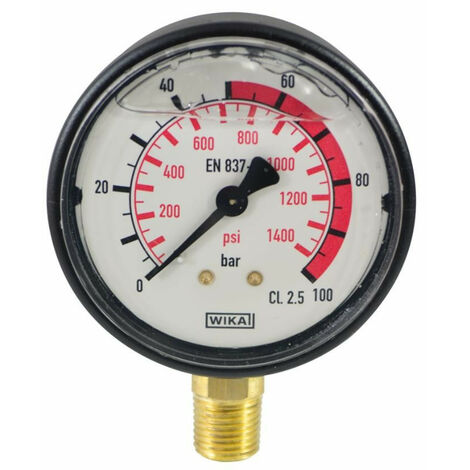 Manomètre à bain de glycérine 0 - 100 bars - M 1/4"
