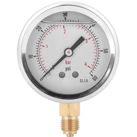 Manomètre à huile radial TS PGG604-4bar 1/4BSP Y60 pour machines industrielles