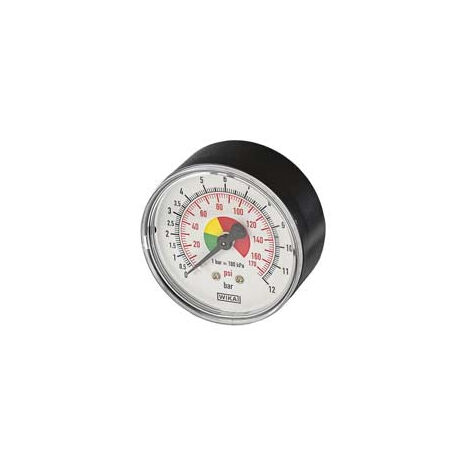 Manomètre à raccordement arrière - Raccord conique arrière 1/4"