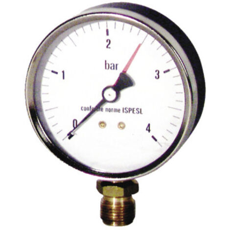Manomètre ABS, sec non remplissable Ø 80mm, 0/4bar - DIFF