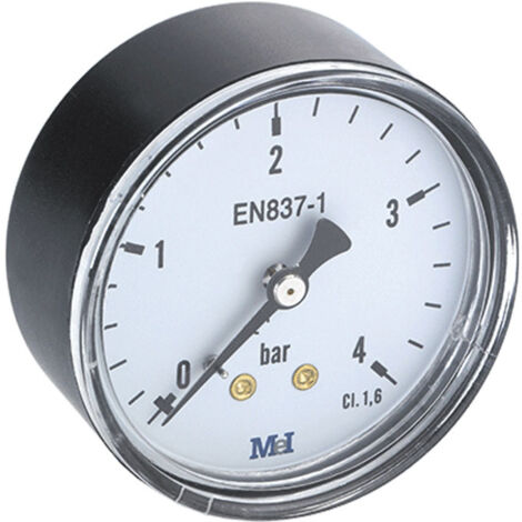 Manomètre Axial sec Mâle 1/8" (5/10) - Ø40 mm - 0 à 25 bar - boîtier ABS CL.1,6 - Arcanaute