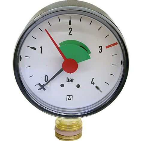 Manometre chauffage 63 mm 3/8" - 2,5 bar - radial