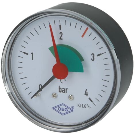 Manomètre de chauffage 1/4'' axial diam. 63 mm
