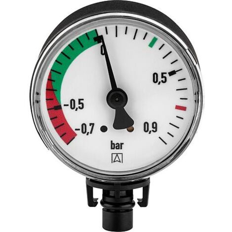 Manomètre de dépression RF50, -0,7 - +0,9 bar radial, convient pour FloCO-Top-2CM