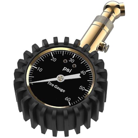 Manomètre de pression des pneus - (0-60 Psi) Robuste, précis avec cadran lumineux, manomètre de pression basse - haute