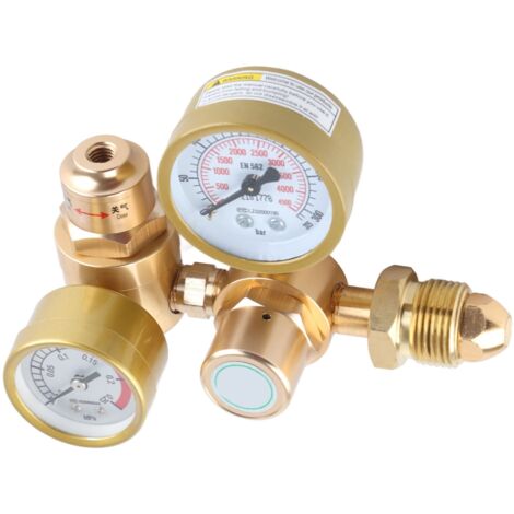 Manomètre de régulation pour gaz argon/CO2, débitmètre 6.605GPM et raccord 1/4 pouce pour soudage TIG/MIG