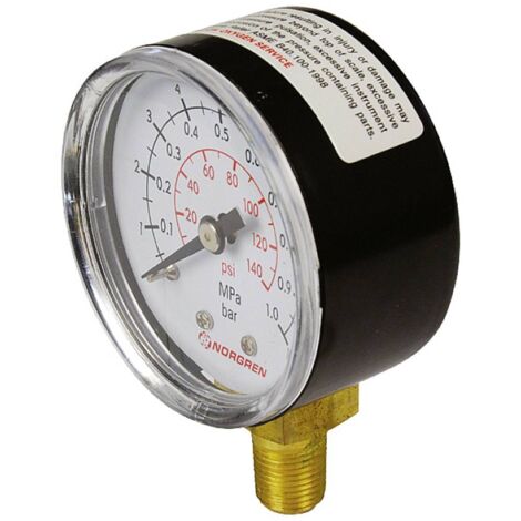 Manomètre IMI NORGREN 18-015-028 Raccordement (manomètre) par le dessous 0 à 25 bar Filetage extérieur R1/8 1 pc(s)
