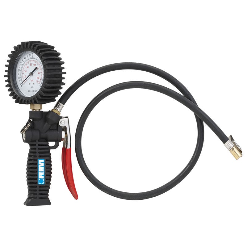 Fervi - manometre jauge de pression d'air pneu gonflage pneumatique 0609