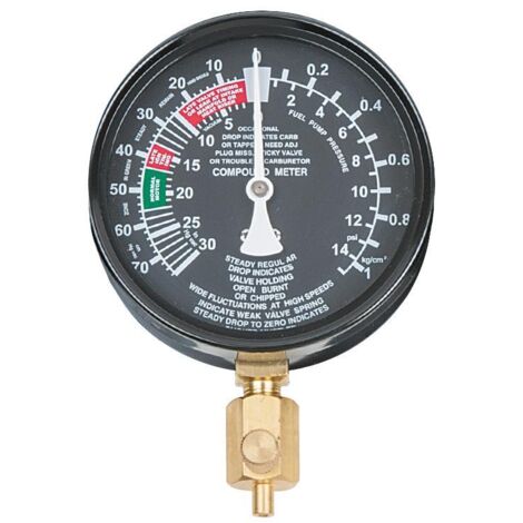 Manomètre KS Tools Ø 92mm monté sur plaque
