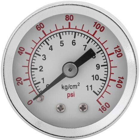 Manomètre, manomètre pour eau, huile, 0-160PSI 1/8" NPT Manomètre de pression pour Eau Liquide Carburant Huile Air, Manomètre de haute précision