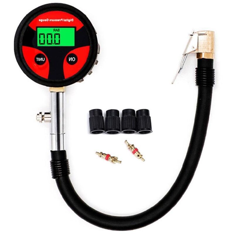 Sunxury - Manomètre numérique de gonflage des pneus de voiture, jauge de pression de gonflage des pneus, détecteur de pression d'air des pneus