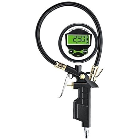 Manomètre numérique pour gonfleur de voiture, vélo et moto avec manomètre (aiguille mécanique)