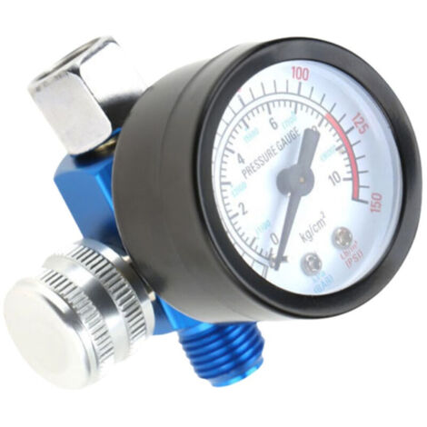 Manomètre Pistolet Peinture, Régulateur de Pression pour Pistolet à Peinture, 1/4 Po pour Pistolet à Peinture Régulateur de Pression D'air Manomètre Accessoire pour Outil Pneumatique