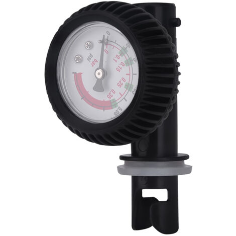 Manomètre pour bateau gonflable, testeur de pression pour kayak, raft ou canot pneumatique noir