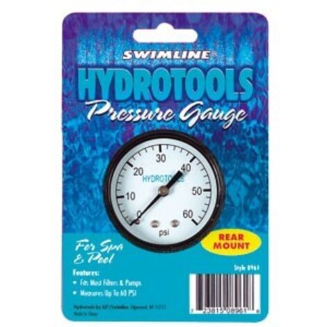 Manomètre pour filtre piscine avec pas de vis à l'arrière