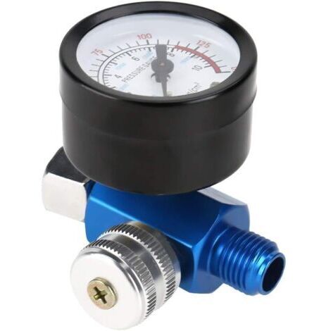 Manomètre pour pistolets à peinture, compresseur d'air avec manomètre – régulateur de précision pour pistolet à peinture, débit d'air pour pistolets à peinture et outils pneumatiques