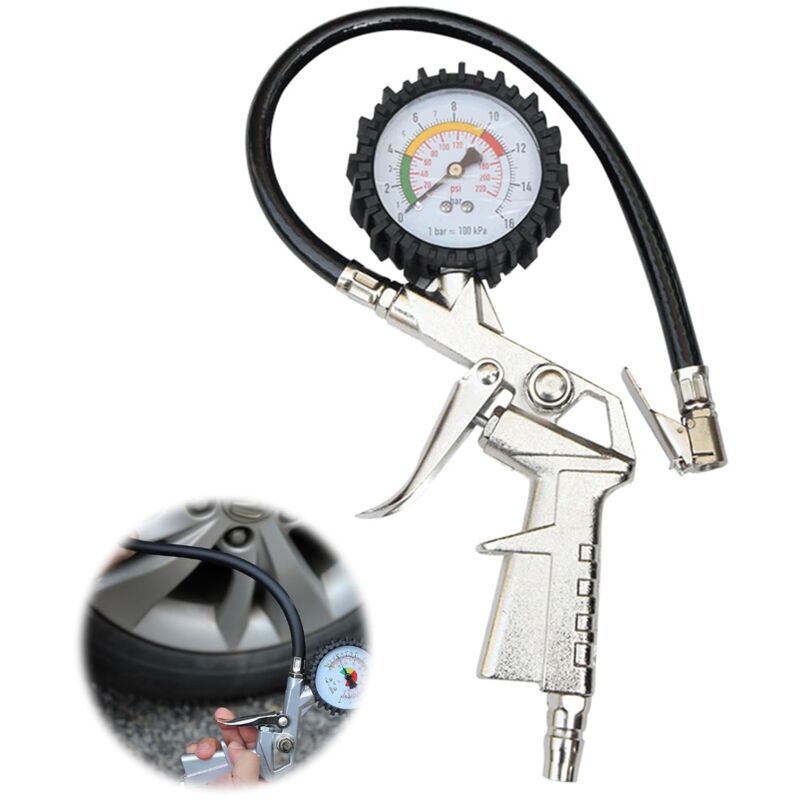 Manometre Pression Pneu, Jauges de Pression Des Pneus, Numérique Manomètre, Pistolet de Gonflage Manomètre,Testeur de Pression Des Pneus,Gonflage
