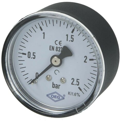 Manomètre R 1/4" axial 0 - 2,5 bars