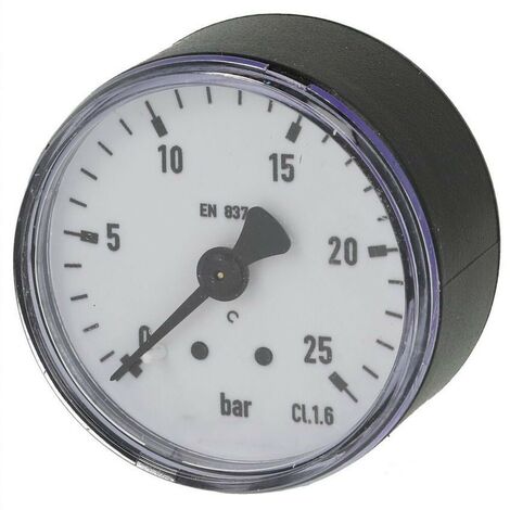Manomètre R 1/4" axial 50 mm 0 - 25 bars