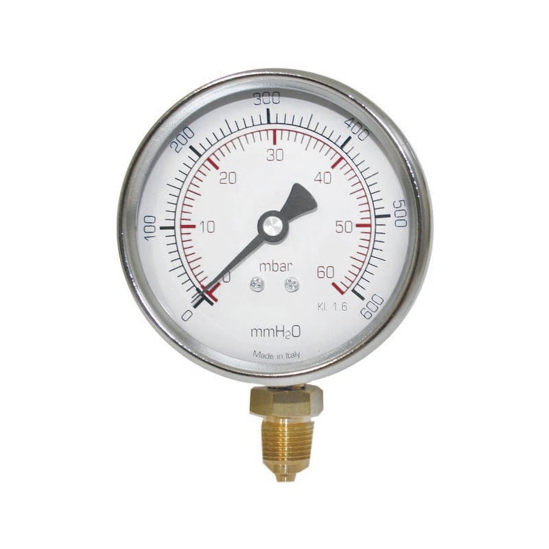 Manomètre radial basse pression ø 63 bp d.63 60mb