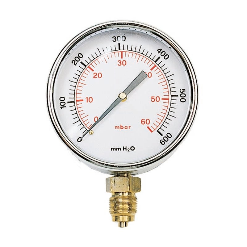 Manomètre radial basse pression ø 80 100 mb