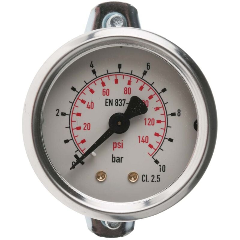 Rs Pro - Manomètre 0bar à 10bar, ø cadran 50mm ( Prix pour 1 )