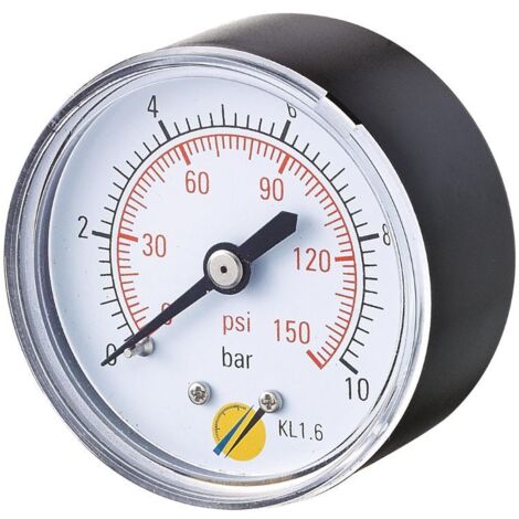 Manomètre sec Axial 0 + 10 bars 1/4" - Ø50