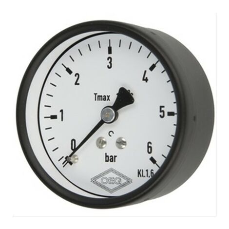 Manomètre solaire axial 1/4'' - 0-6 bar - max 130°C - Ø63mm