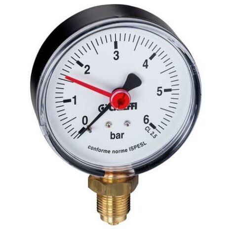 Manometro 1/4 diametro 50mm 0-6 bar radiale caleffi 557306