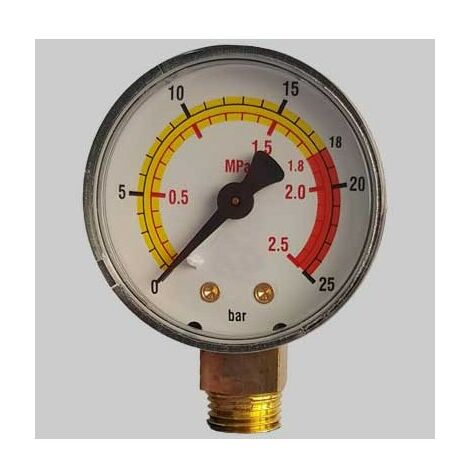 MANOMETRO Ø 50 ATTACCO RADIALE G 1/4 Scala 0÷6 Bar