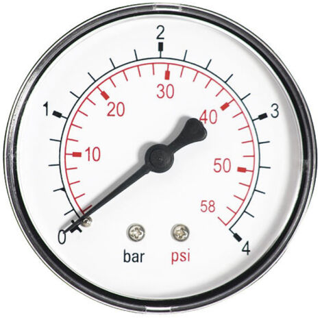 MANOMETRO 63 MM 1-4" ASSIALE 0-10 BAR