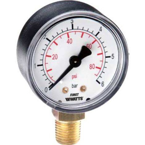 Manometro ø 80 laterale 0 - 25 bar g 3/8  Watts industries