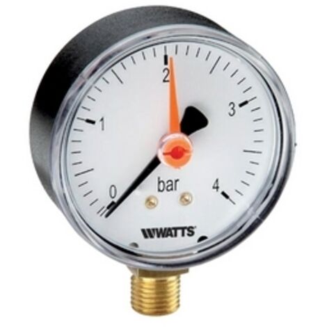 MANOMETRO AD ATTACCO RADIALE M1-ABS- M1-ABS 63 10 bar  G1/4B- WATTS- pezzi 1