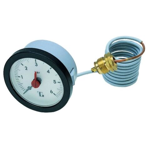 Manometro ad incasso ø 52 - Versione 1/4 " M - gas. Scala 0-6 bar 111145/N