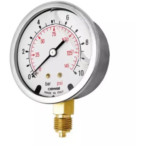 Manometro ad olio 1/4" 0-10 bar CEWAL