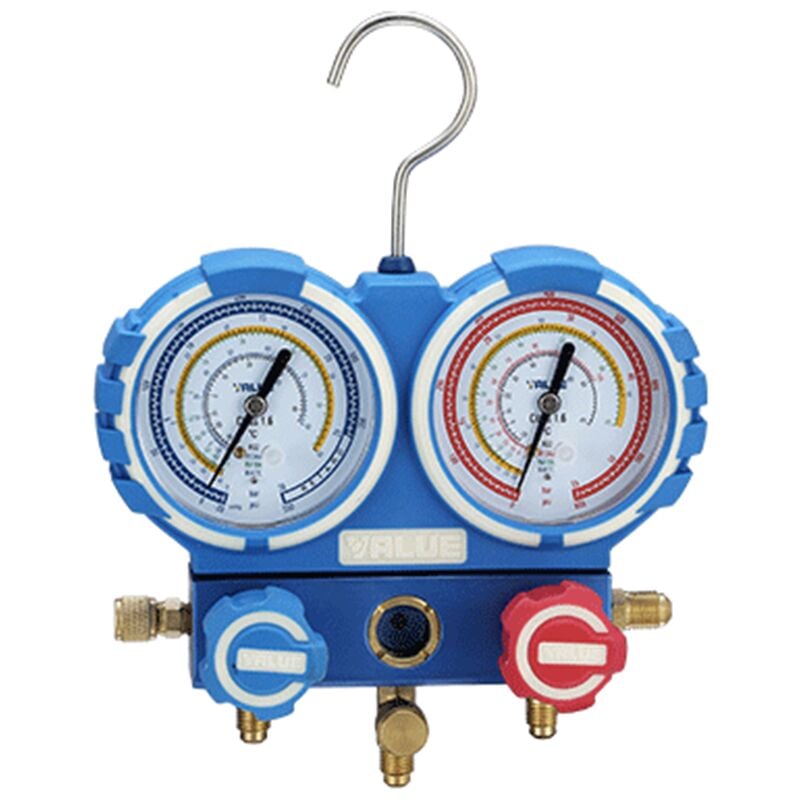 Manometer Analyzador 2 Roads Anticoccion 68 mm avec visière R32, R407C, R410A