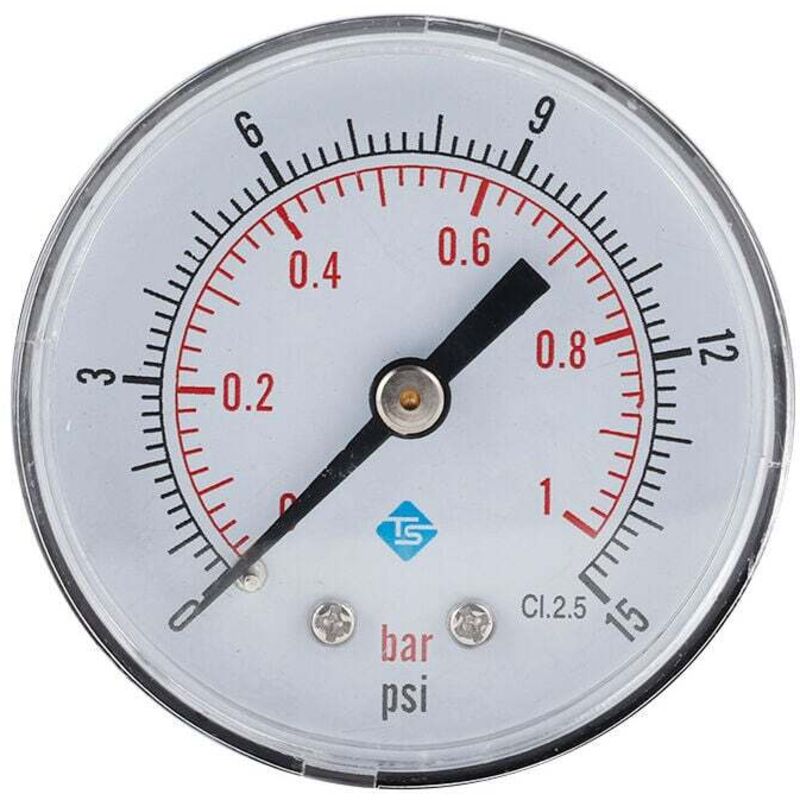 Manometro Da 50mm 0-100PSI - Ottone BSPT Assiale Per Aria, Acqua, Olio, Gas - Foto 7