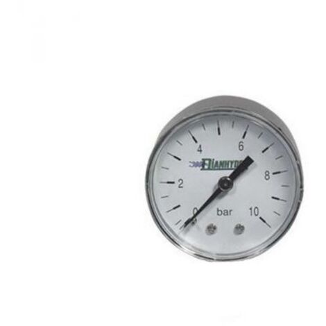 MANOMETRO ATTACCO POSTERIORE 1/4" MISURA PRESSIONE AUTOCLAVE 10 BAR PER ACQUA