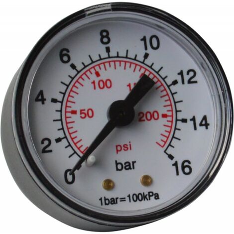 Manometro Attacco posteriore per compressori Walmec Art.61301 filettatura 1/8