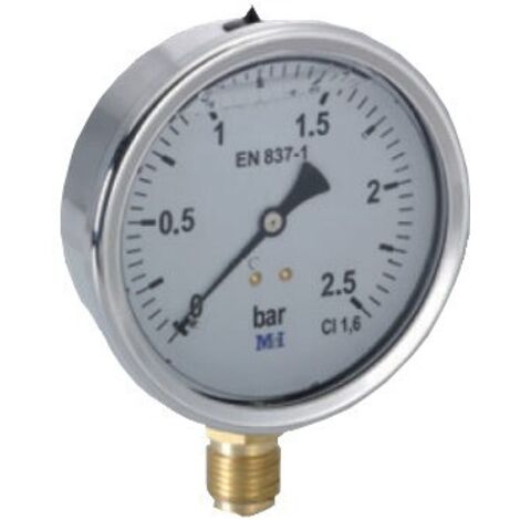 Manómetro con glicerina Ø63 vertical - HECAPO Peso: 10 Kg