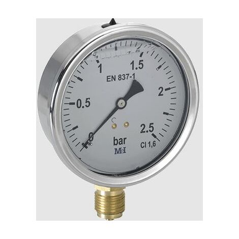 Manómetro con glicerina Ø63 vertical - HECAPO Peso: 25 Kg